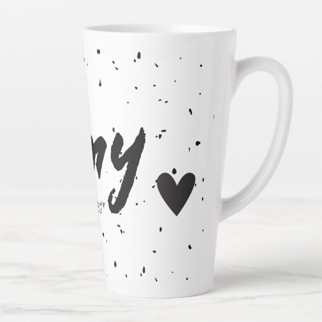 Amy Name Meaning Womens Mug Minimal Black White  (Right)