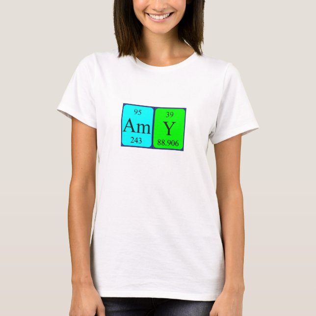 Amy periodic table name shirt (Front)