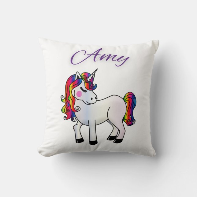 "Amy" Personalised Name Throw Pillow (Front)