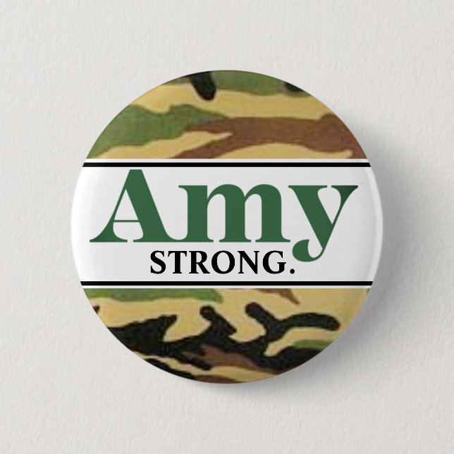 Amy Strong. 6 Cm Round Badge (Front)