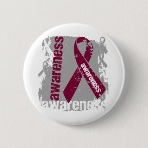 Amyloidosis Awareness Grunge Ribbon 6 Cm Round Badge