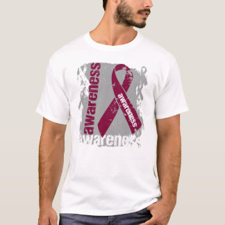 Amyloidosis Awareness Grunge Ribbon T-Shirt
