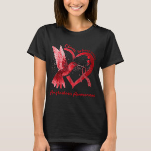 Amyloidosis Awareness Hummingbird Ribbon Semicolon T-Shirt