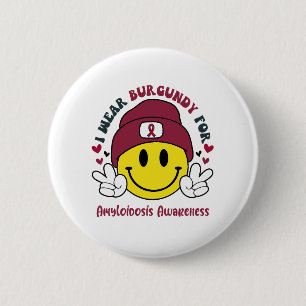 Amyloidosis Awareness Ribbon Support Gifts 6 Cm Round Badge