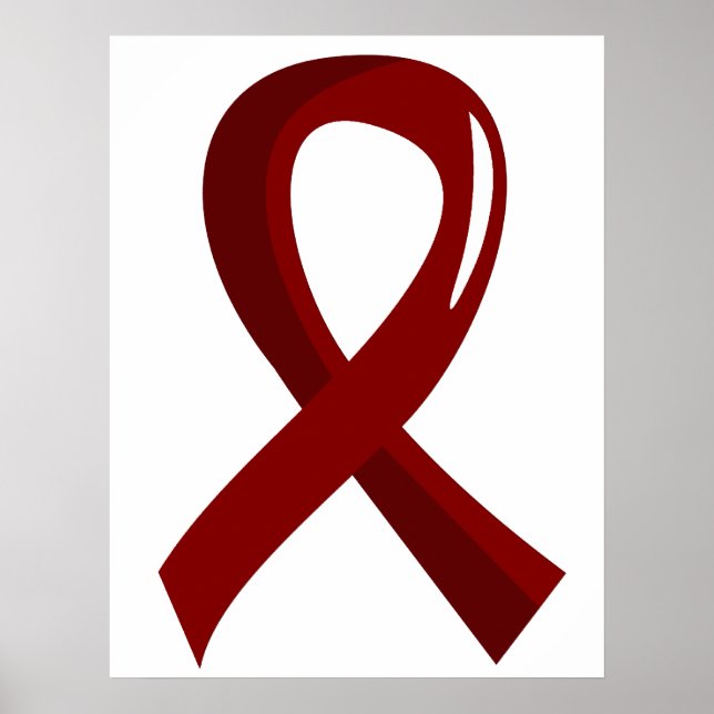 Amyloidosis Burgundy Ribbon 3 Poster (Front)