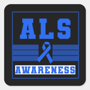 Amyotrophic Lateral Sclerosis ALS Awareness Square Sticker