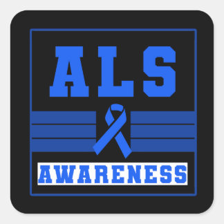 Amyotrophic Lateral Sclerosis ALS Awareness Square Sticker