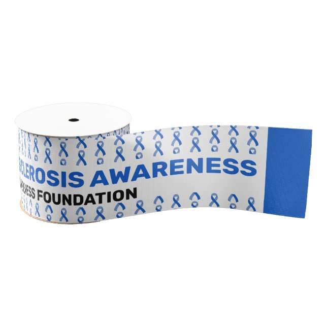 Amyotrophic Lateral Sclerosis Awareness Pattern Grosgrain Ribbon (Spool)