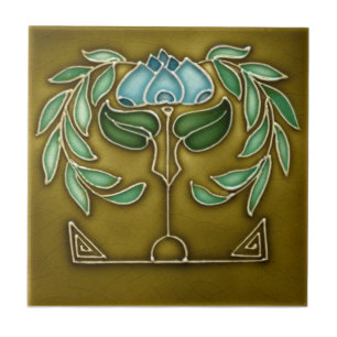 AN007 Art Nouveau Reproduction Antique Tile