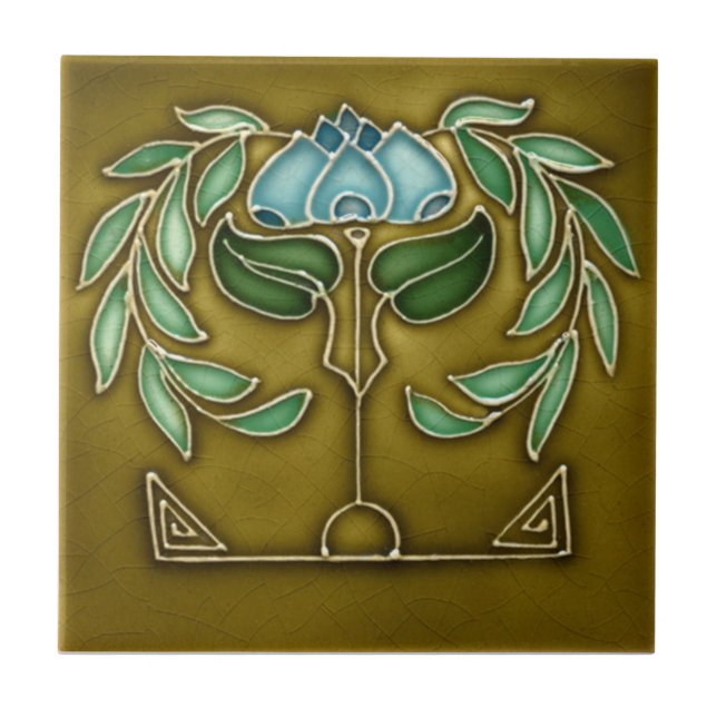 AN007 Art Nouveau Reproduction Antique Tile (Front)
