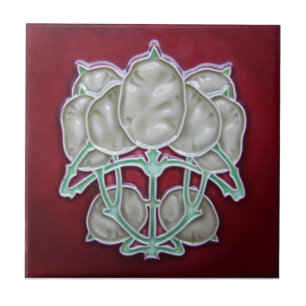 AN011 Art Nouveau Reproduction Antique Tile