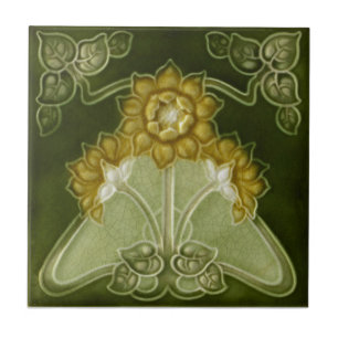 AN013 Art Nouveau Reproduction Antique Tile