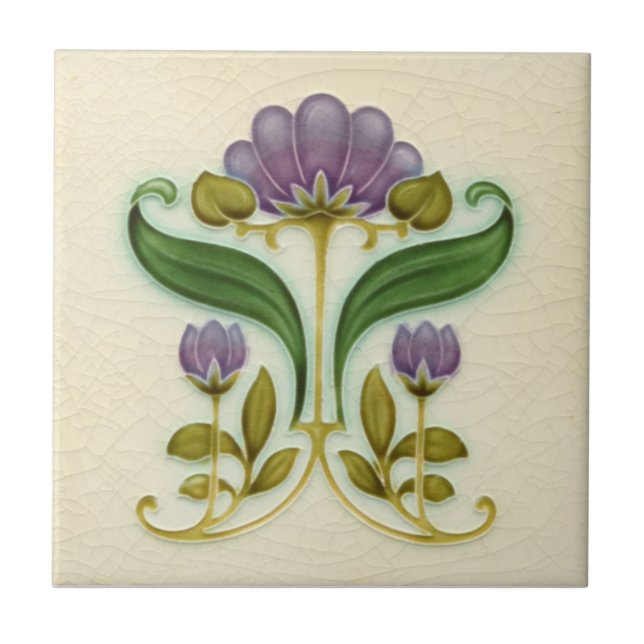 AN015 Art Nouveau Reproduction Antique Tile (Front)