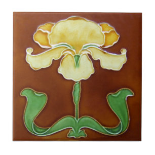 AN023 Art Nouveau Reproduction Antique Tile