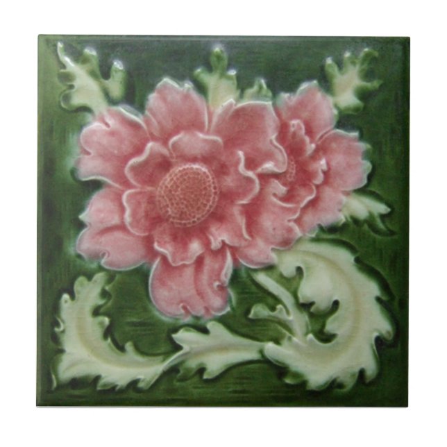 AN025 Art Nouveau Reproduction Antique Tile (Front)