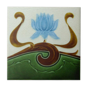 AN027 Art Nouveau Reproduction Antique Tile
