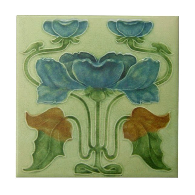 AN029 Art Nouveau Reproduction Antique Tile (Front)
