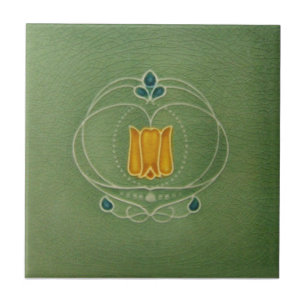 AN030 Art Nouveau Reproduction Antique Tile