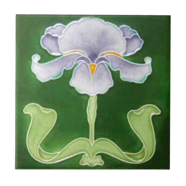AN037 Art Nouveau Reproduction Antique Tile (Front)