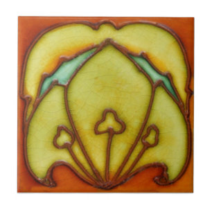 AN039 Art Nouveau Reproduction Antique Tile