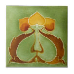AN040 Art Nouveau Reproduction Antique Tile<br><div class="desc">Historical antique tile reproduced on a smooth surface 4.25" or 6" ceramic tile. Perfect for interior tile wall accents, backsplashes, fireplace surrounds, bathroom and showers walls, kitchens and craft projects. Not intended for outdoor use. Our tiles are copies of costly authentic original antique tiles. Suggestion: Order one tile to review...</div>