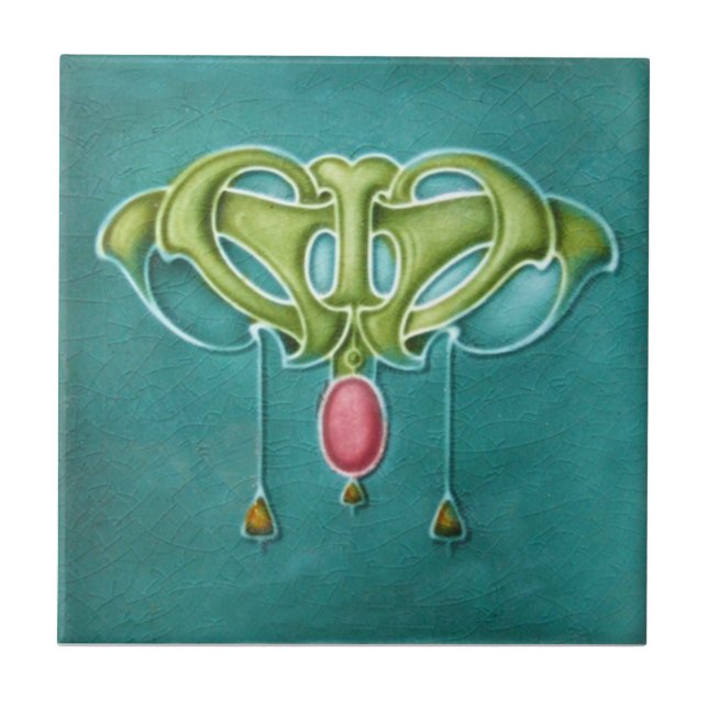AN041 Art Nouveau Reproduction Antique Tile (Front)