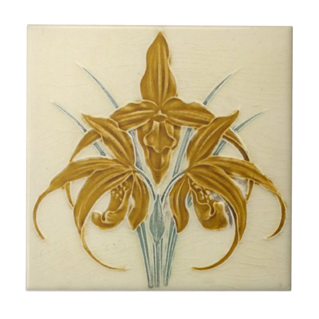 AN046 Art Nouveau Reproduction Antique Tile (Front)