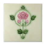 AN047 Art Nouveau Reproduction Antique Tile<br><div class="desc">Historical antique tile reproduced on a smooth surface 4.25" or 6" ceramic tile. Perfect for interior tile wall accents, backsplashes, fireplace surrounds, bathroom and showers walls, kitchens and craft projects. Not intended for outdoor use. Our tiles are copies of costly authentic original antique tiles. Suggestion: Order one tile to review...</div>
