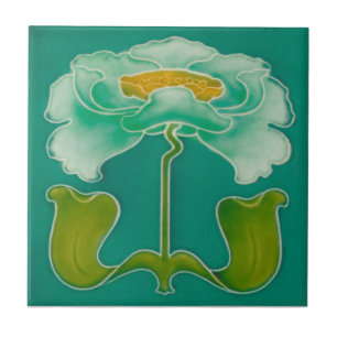 AN054 Art Nouveau Reproduction Antique Tile