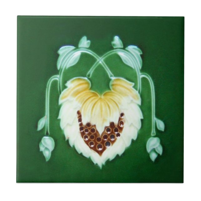 AN056 Art Nouveau Reproduction Antique Tile (Front)