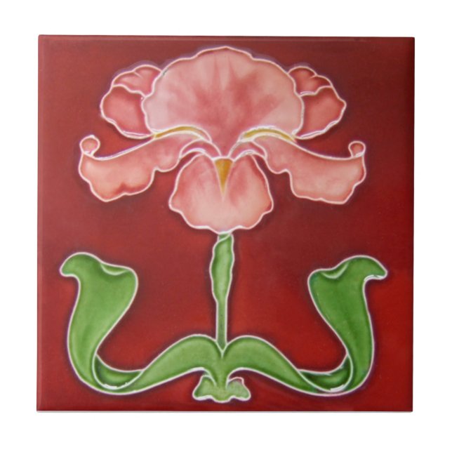 AN059 Art Nouveau Reproduction Antique Tile (Front)