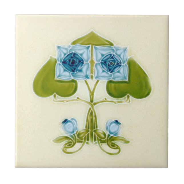 AN060 Art Nouveau Reproduction Antique Tile (Front)