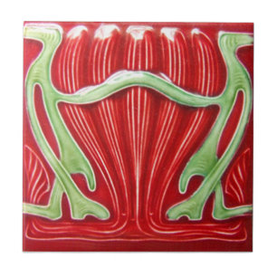 AN068 Art Nouveau Reproduction Antique Tile