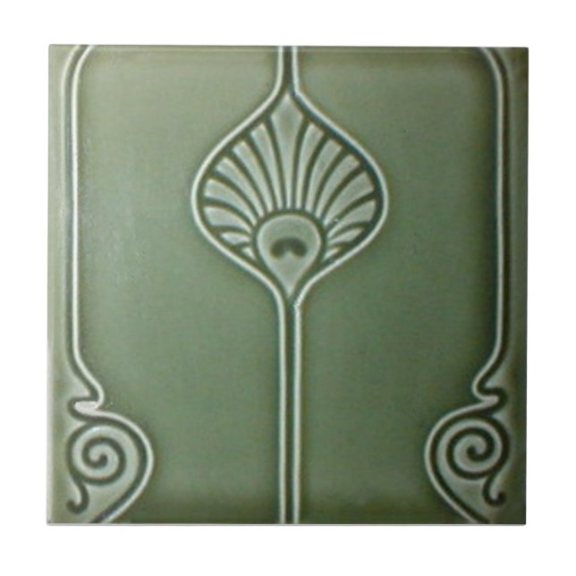 AN072 Art Nouveau Reproduction Antique Tile (Front)