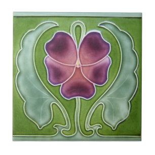 AN085 Art Nouveau Reproduction Antique Tile