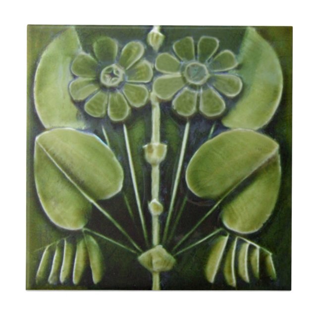 AN089 Art Nouveau Reproduction Antique Tile (Front)