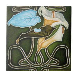 AN098 Art Nouveau Reproduction Antique Tile