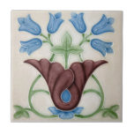 AN108 Art Nouveau Reproduction Antique Tile<br><div class="desc">Historical antique tile reproduced on a smooth surface 4.25" or 6" ceramic tile. Perfect for interior tile wall accents, backsplashes, fireplace surrounds, bathroom and showers walls, kitchens and craft projects. Not intended for outdoor use. Our tiles are copies of costly authentic original antique tiles. Suggestion: Order one tile to review...</div>