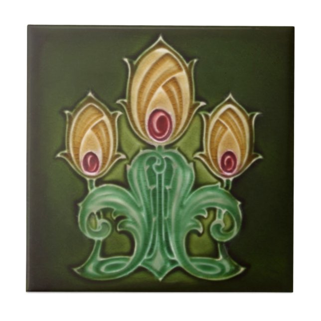 AN115 Art Nouveau Reproduction Antique Tile (Front)