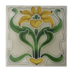 AN117 Art Nouveau Reproduction Antique Tile<br><div class="desc">Historical antique tile reproduced on a smooth surface 4.25" or 6" ceramic tile. Perfect for interior tile wall accents, backsplashes, fireplace surrounds, bathroom and showers walls, kitchens and craft projects. Not intended for outdoor use. Our tiles are copies of costly authentic original antique tiles. Suggestion: Order one tile to review...</div>