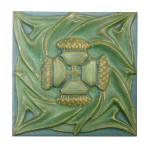 AN126 Art Nouveau Reproduction Antique Tile