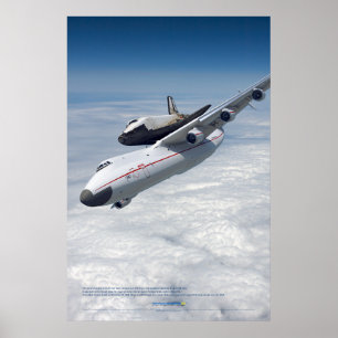 An-225 Mriya Plane with Buran Shuttle Poster