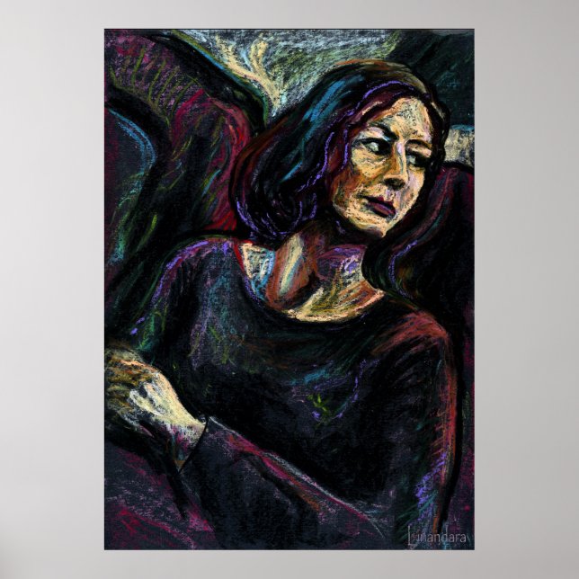 An Absolute Stranger - an oil pastel painitng Poster (Front)