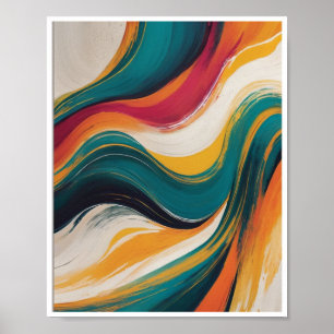 An Abstract Art Wall Poster Fluidity and Movement