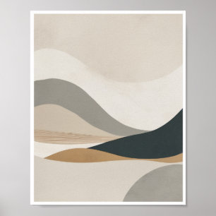 an abstract art wall poster minimalist design