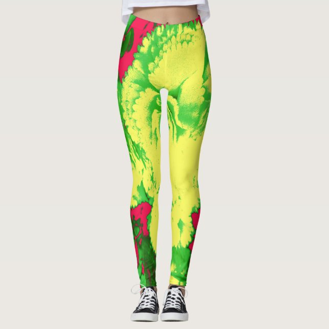 An abstract colourful "Ratti_Creative_Arts" Leggin Leggings (Front)