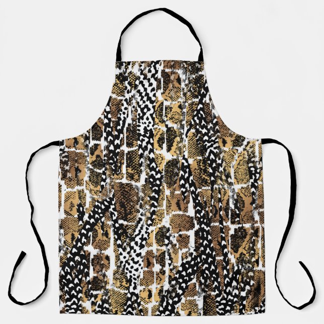 An abstract design that transforms an animal skin apron (Front)