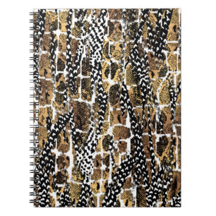 An abstract design that transforms an animal skin notebook