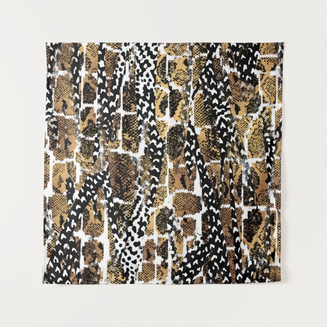 An abstract design that transforms an animal skin tapestry (Front)