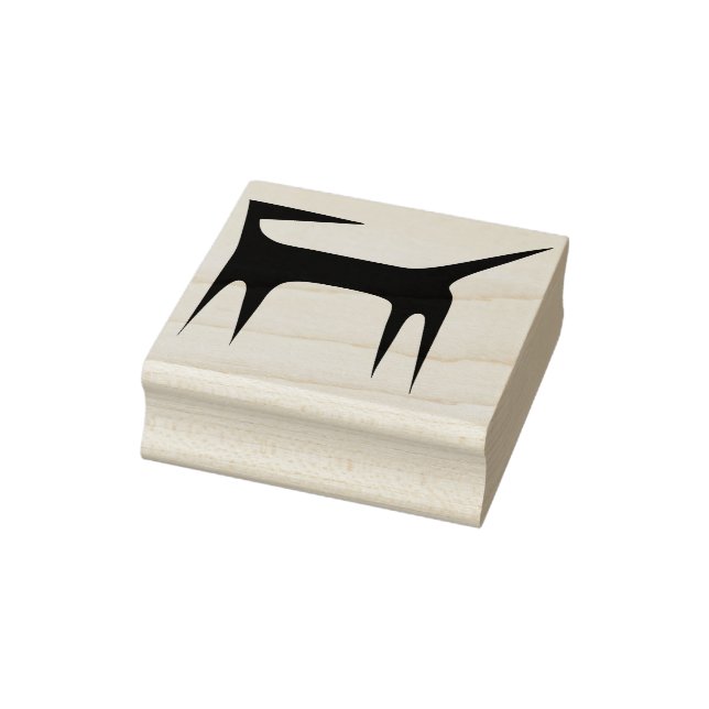 An abstract dog Wood Art Stamp (Stamp)